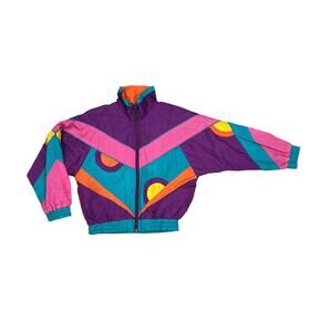 Vintage Girls Mini Avon Color Block Windbreaker